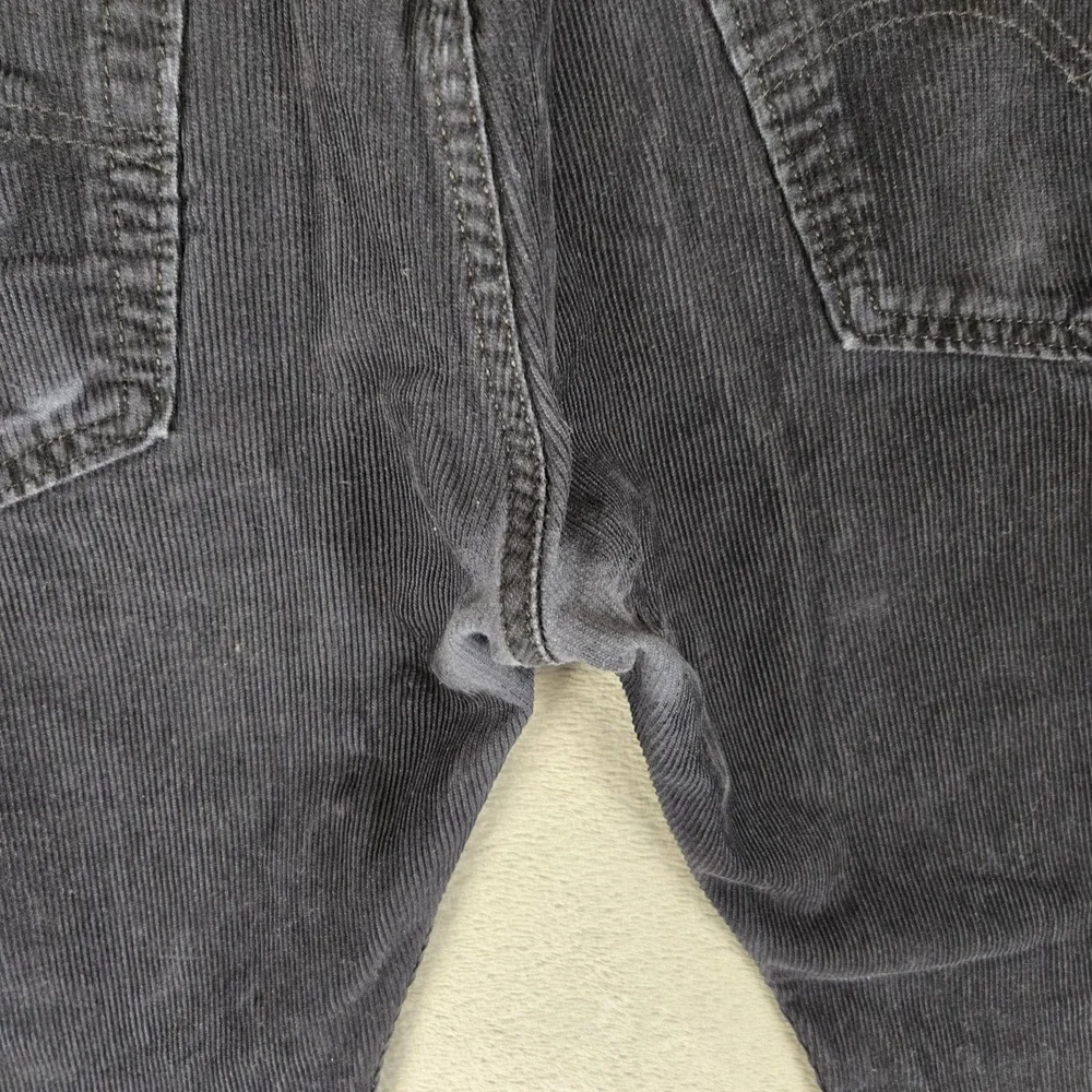 Levis Pants Mens 36x26 502 Straight Fit Corduroy Black‎ White Tab Cot5on *READ